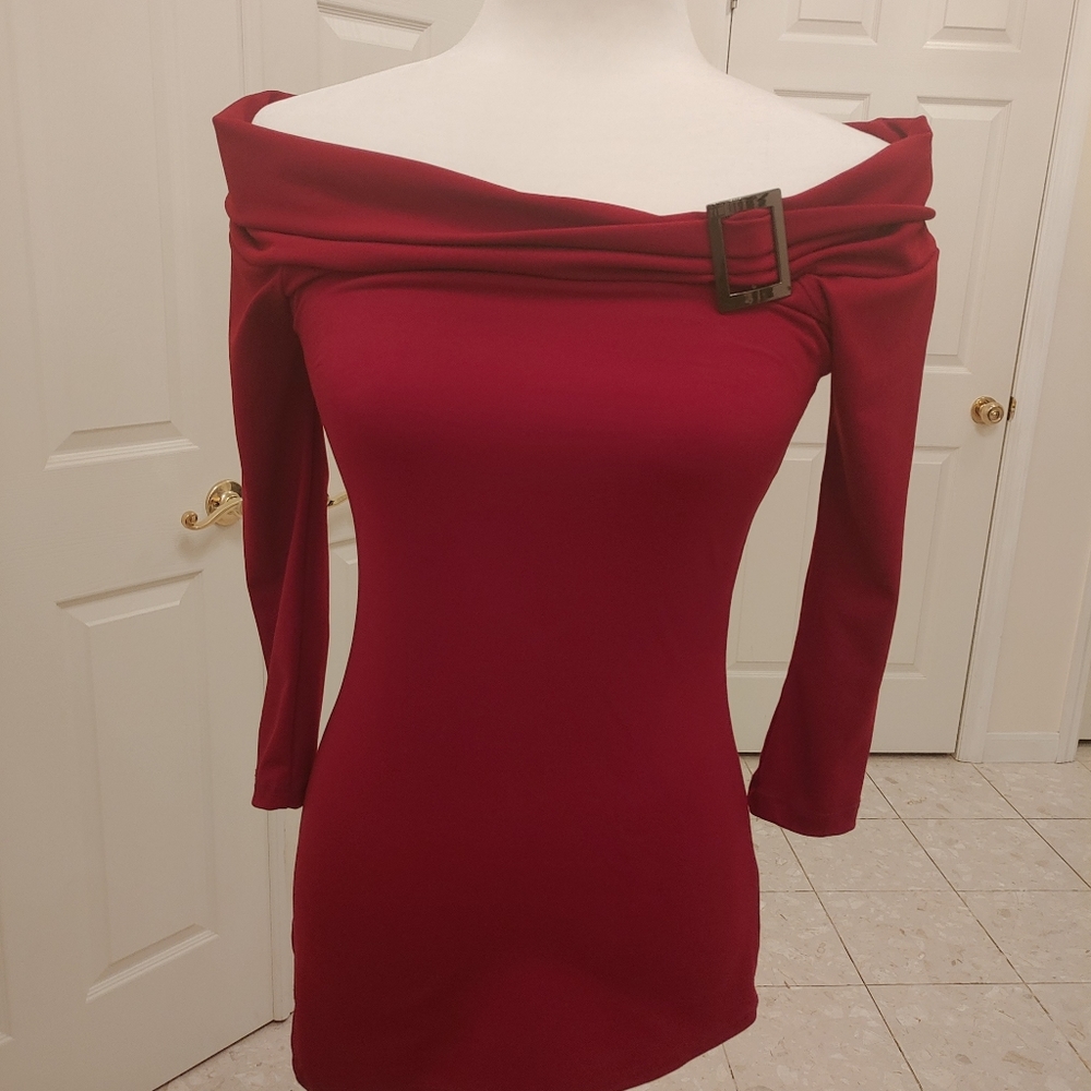 Crimson red Top for dinner or night out